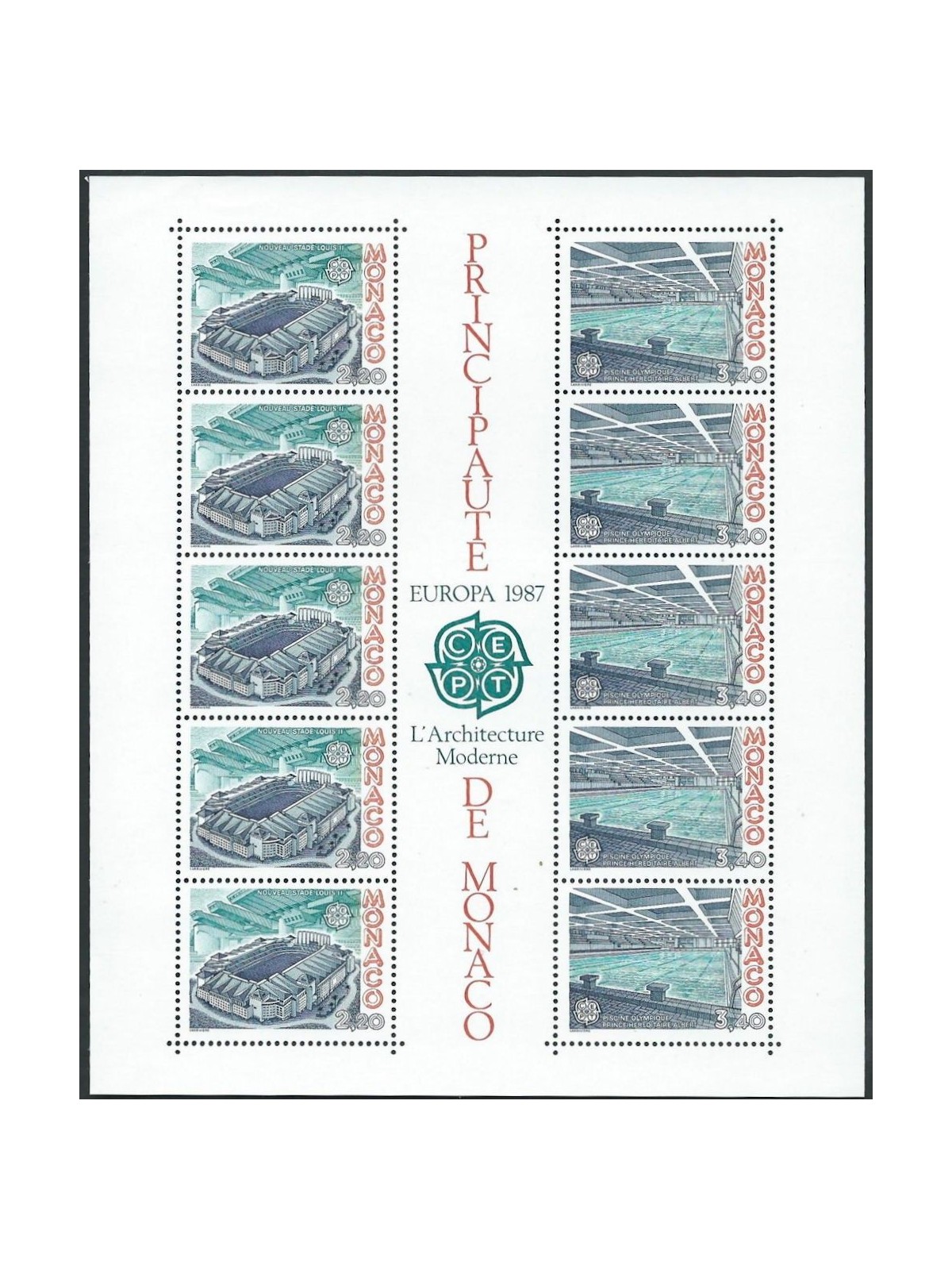 MONACO 1987 Europe s/s MNH**