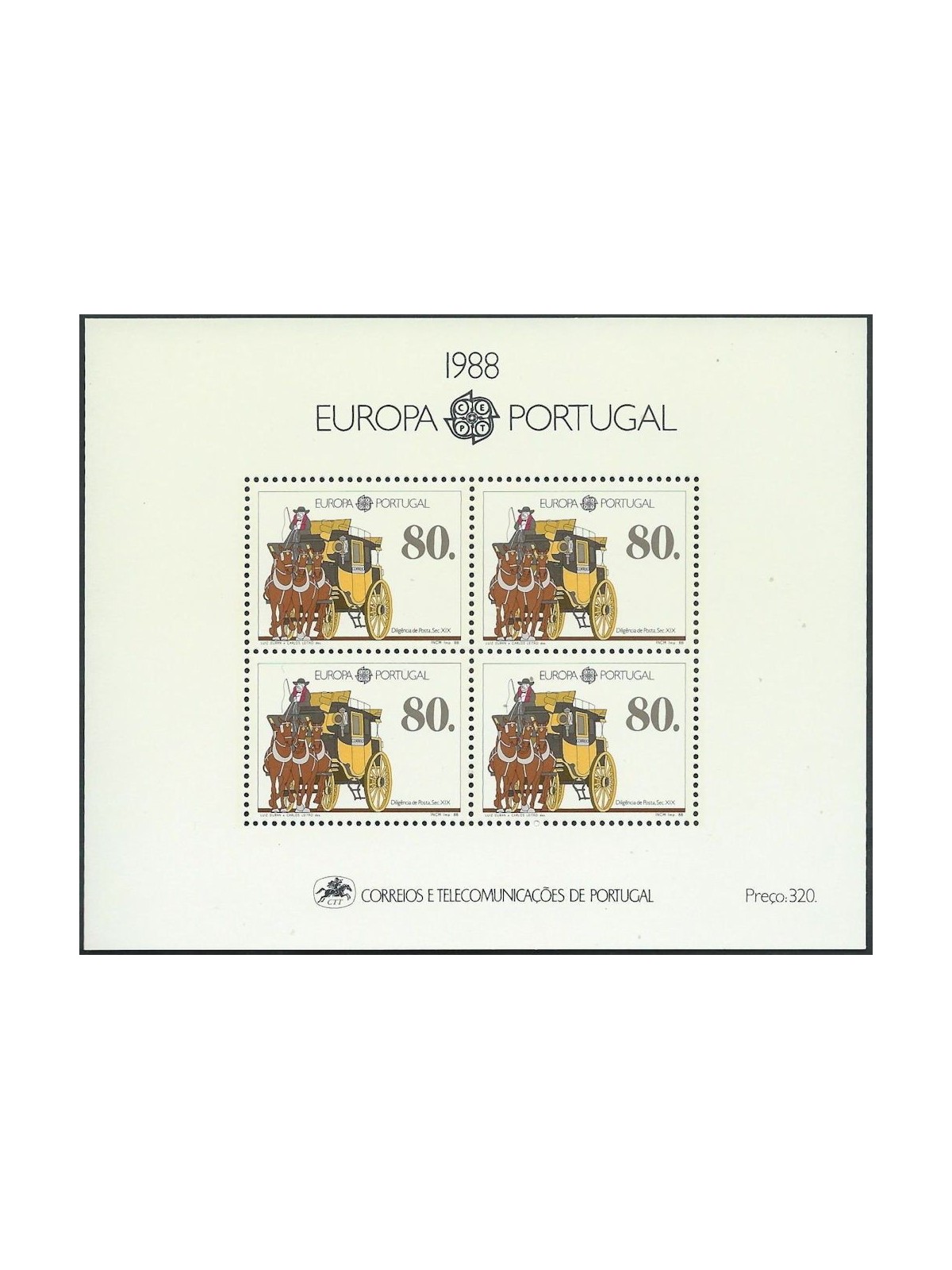 PORTOGALLO 1988 Europa BF MNH**