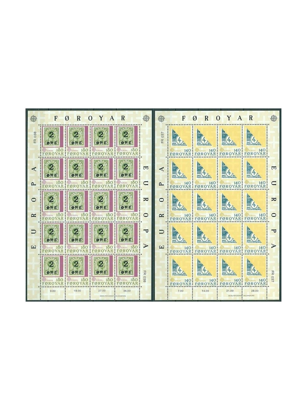 FAROERS 1979 Europe 2 m/s MNH**