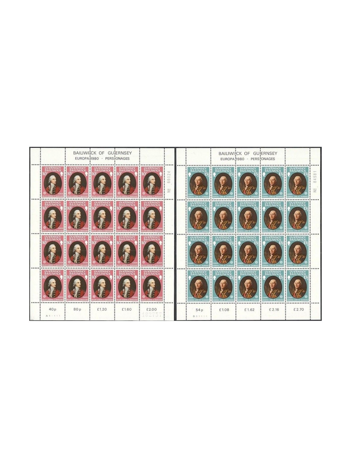 GUERSEY 1980 Europa 2 MF MNH**