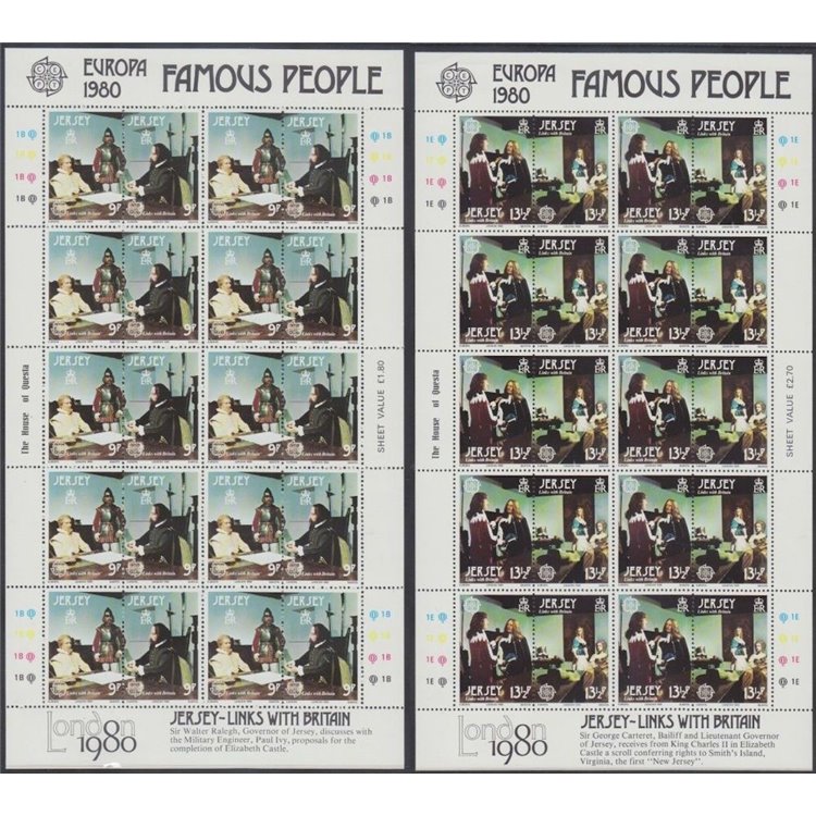 JERSEY 1980 Europe 2 m/s MNH**