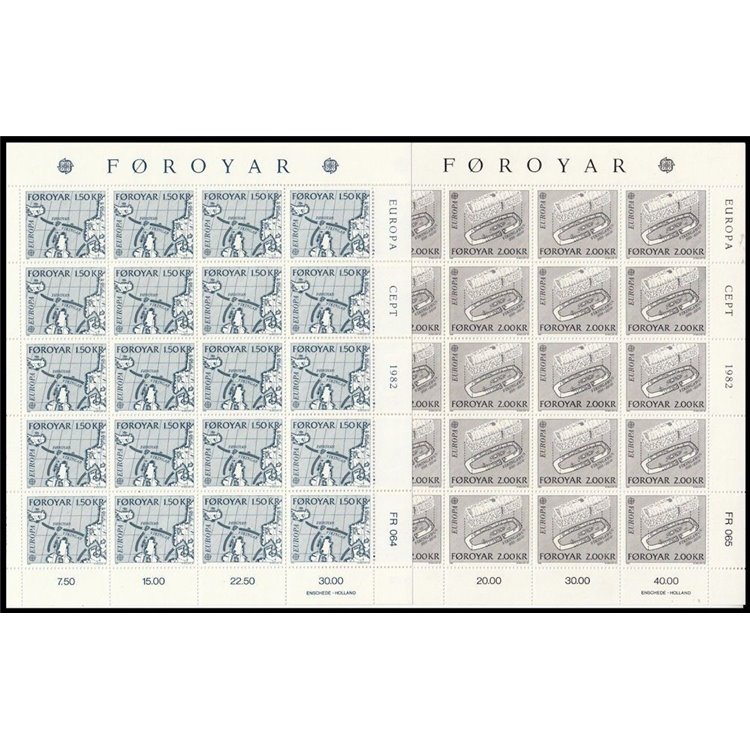 FAROERS 1982 Europe 2 m/s MNH**