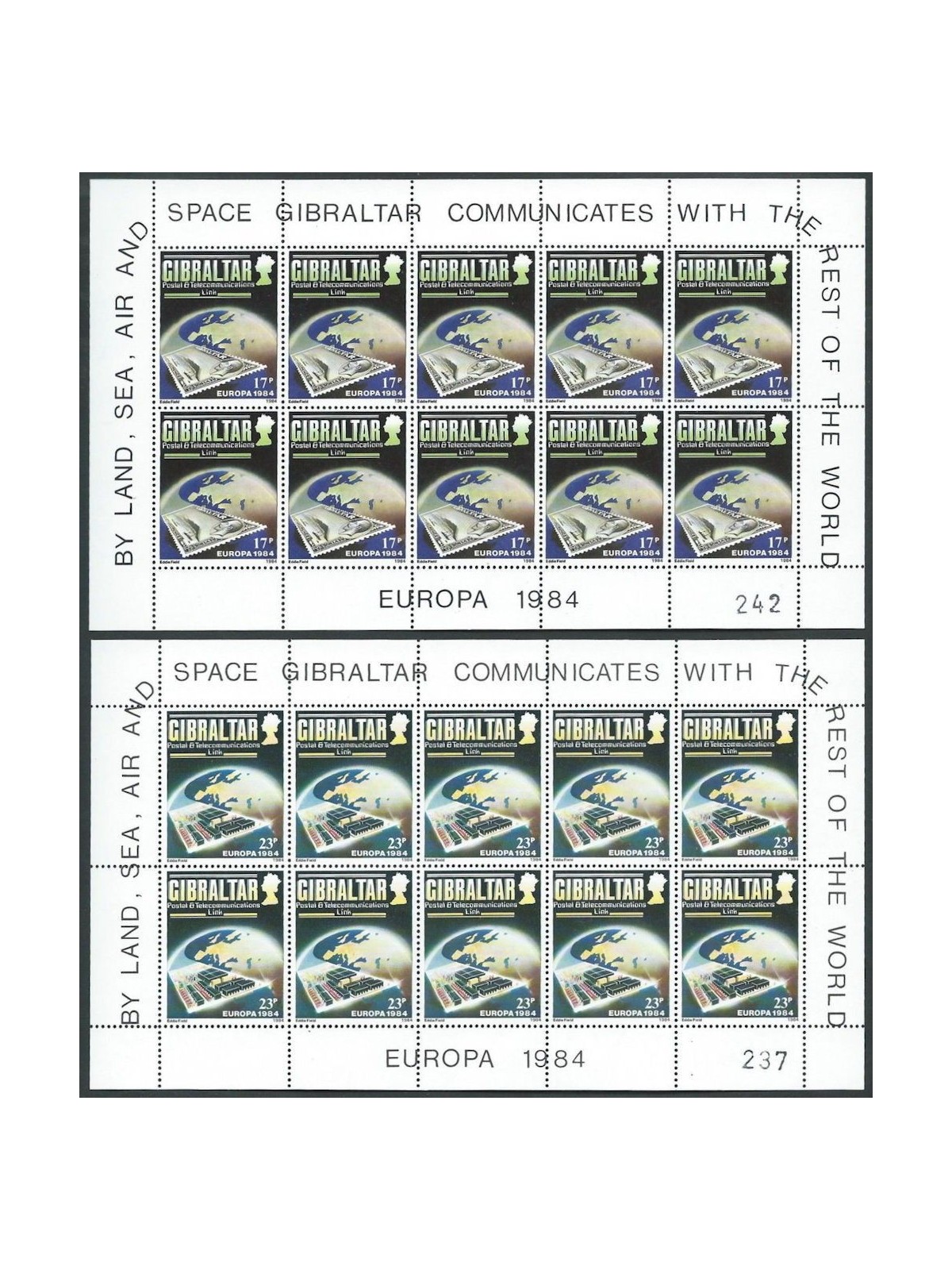GIBILTERRA 1984 Europa 2 MF MNH**