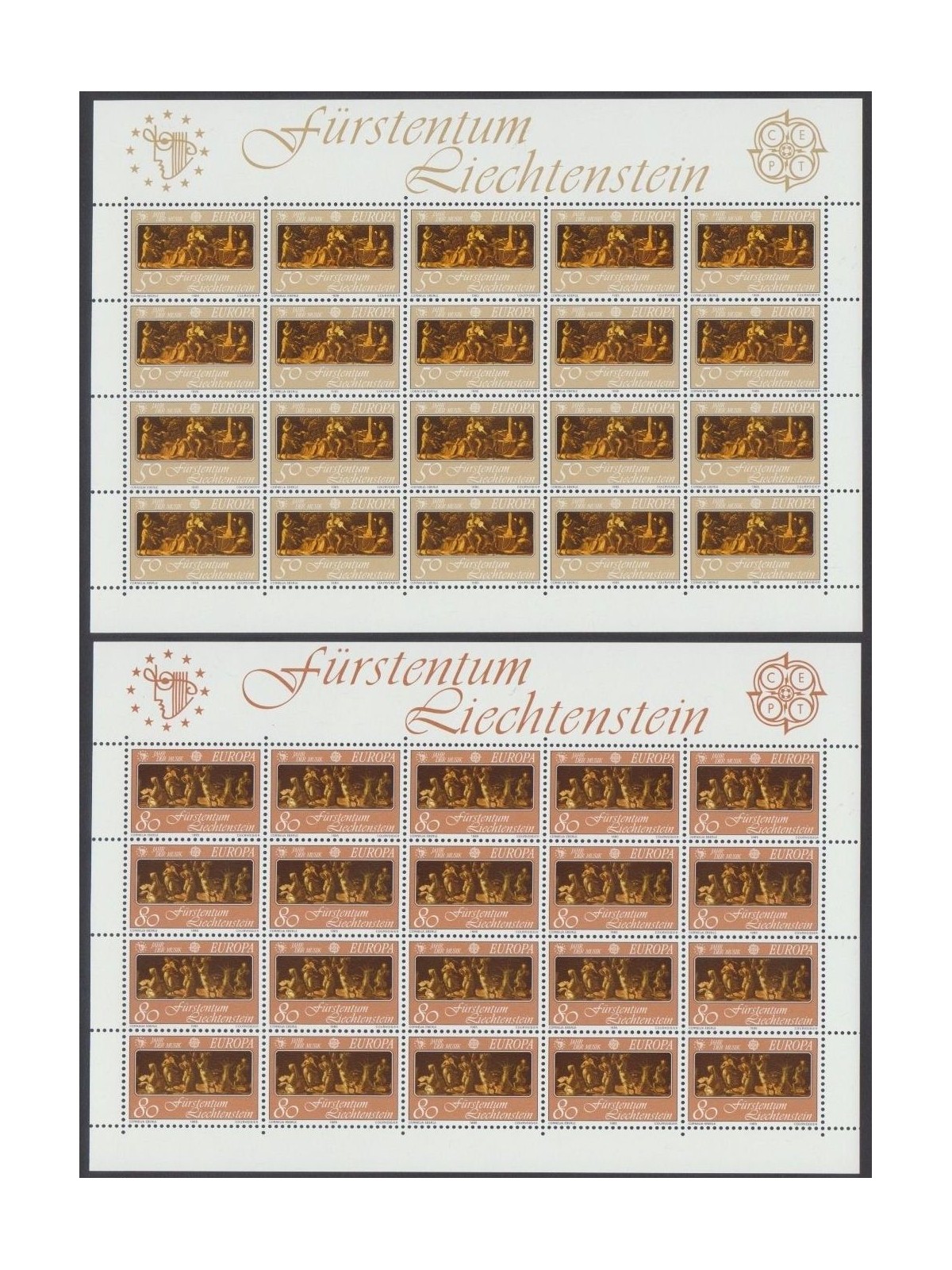 LIECHTENSTEIN 1985 Europe 2 m/s MNH**