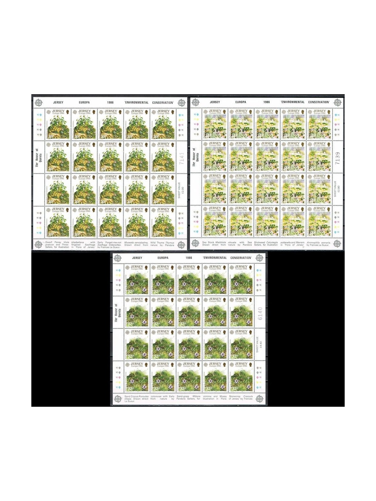 JERSEY 1986 Europa 3 MF MNH**