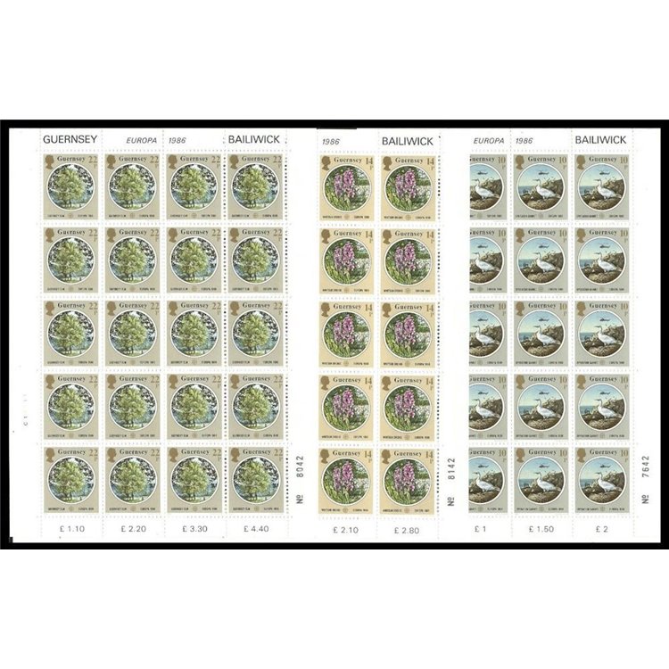 GUERNSEY 1986 Europa 3 MF MNH**