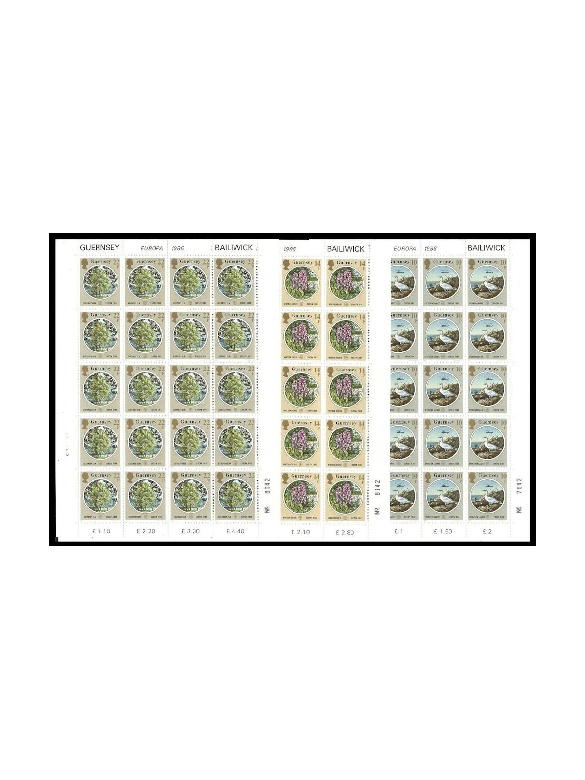 GUERNSEY 1986 Europe 3 m/s MNH**