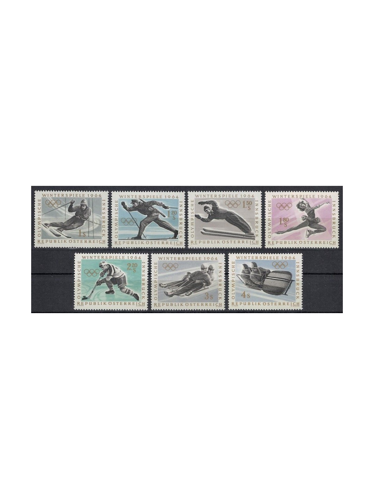 AUSTRIA 1963 Innsbruck Winter Olympics 7v MNH**