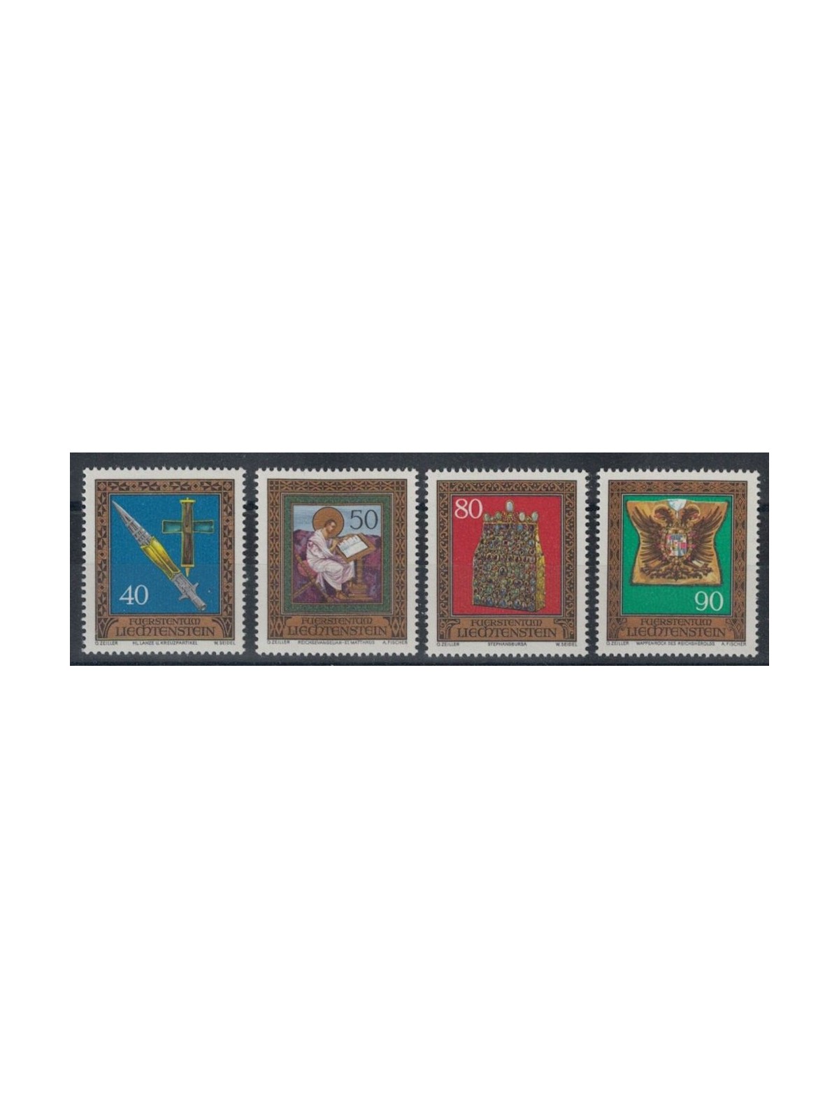LIECHTENSTEIN 1977 Tesoro imperiale di Vienna 4v MNH**