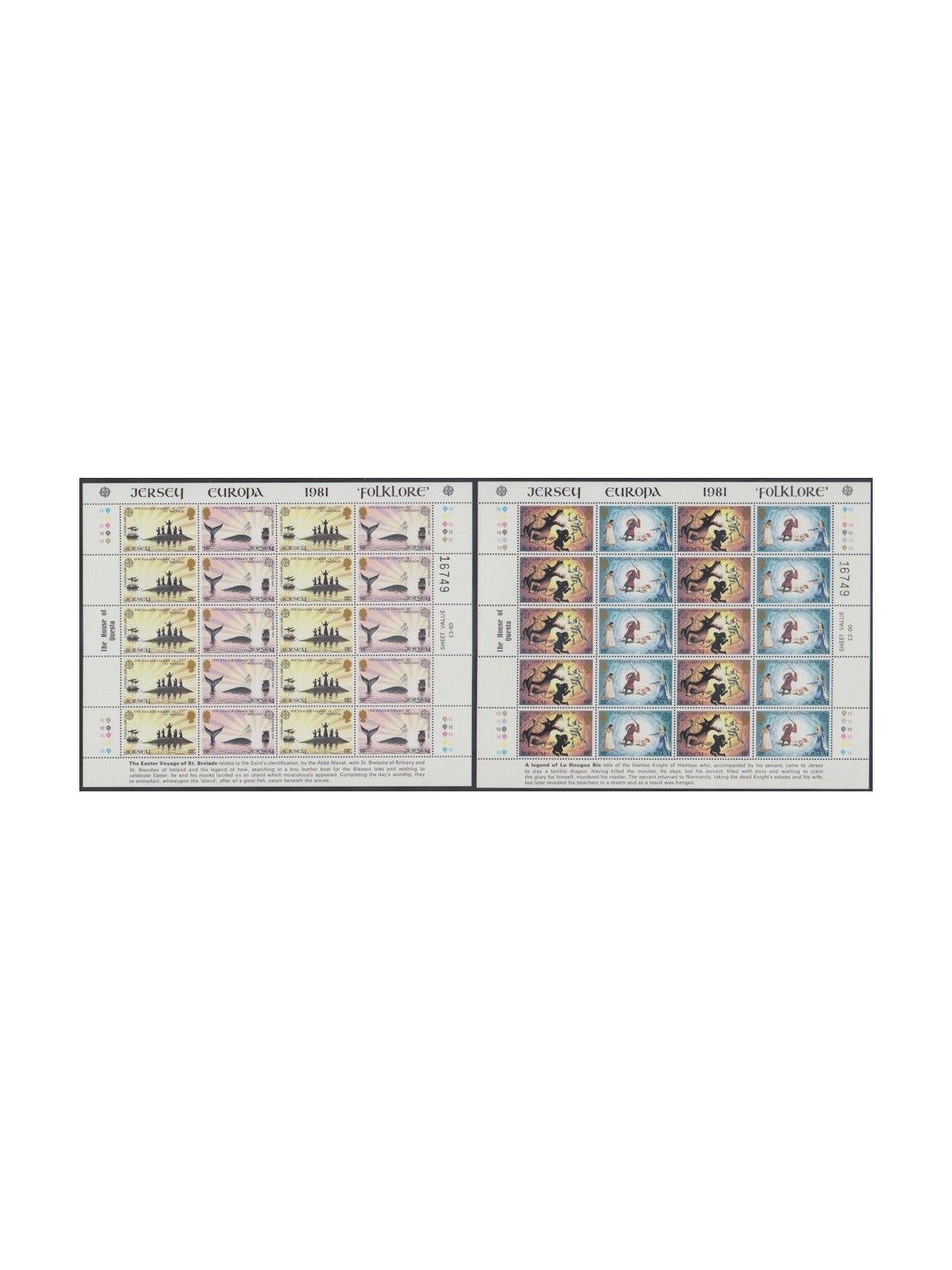 JERSEY 1981 Europe 2 m/s MNH**
