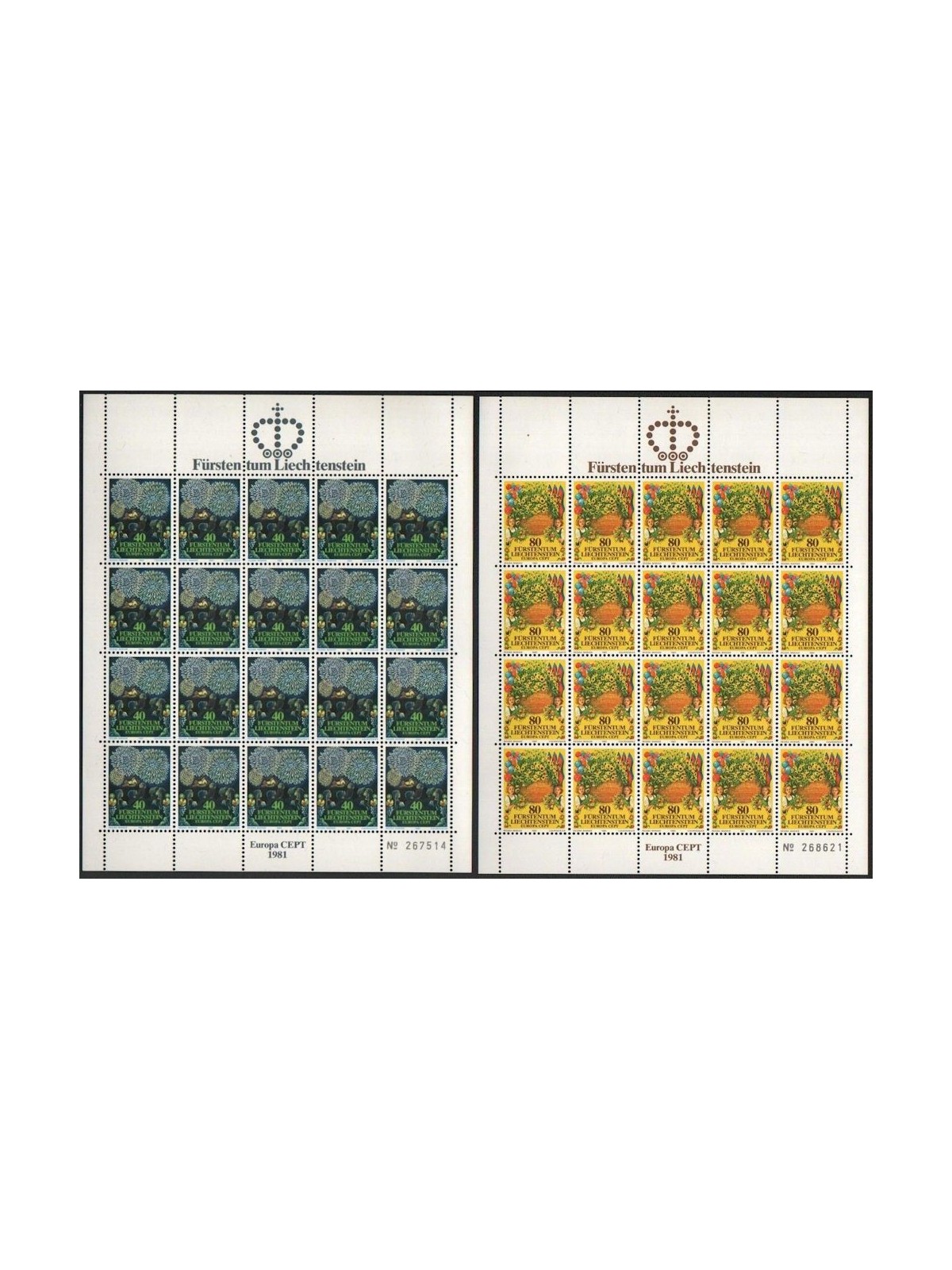 LIECHTENSTEIN 1981 Europe 2 m/s MNH**