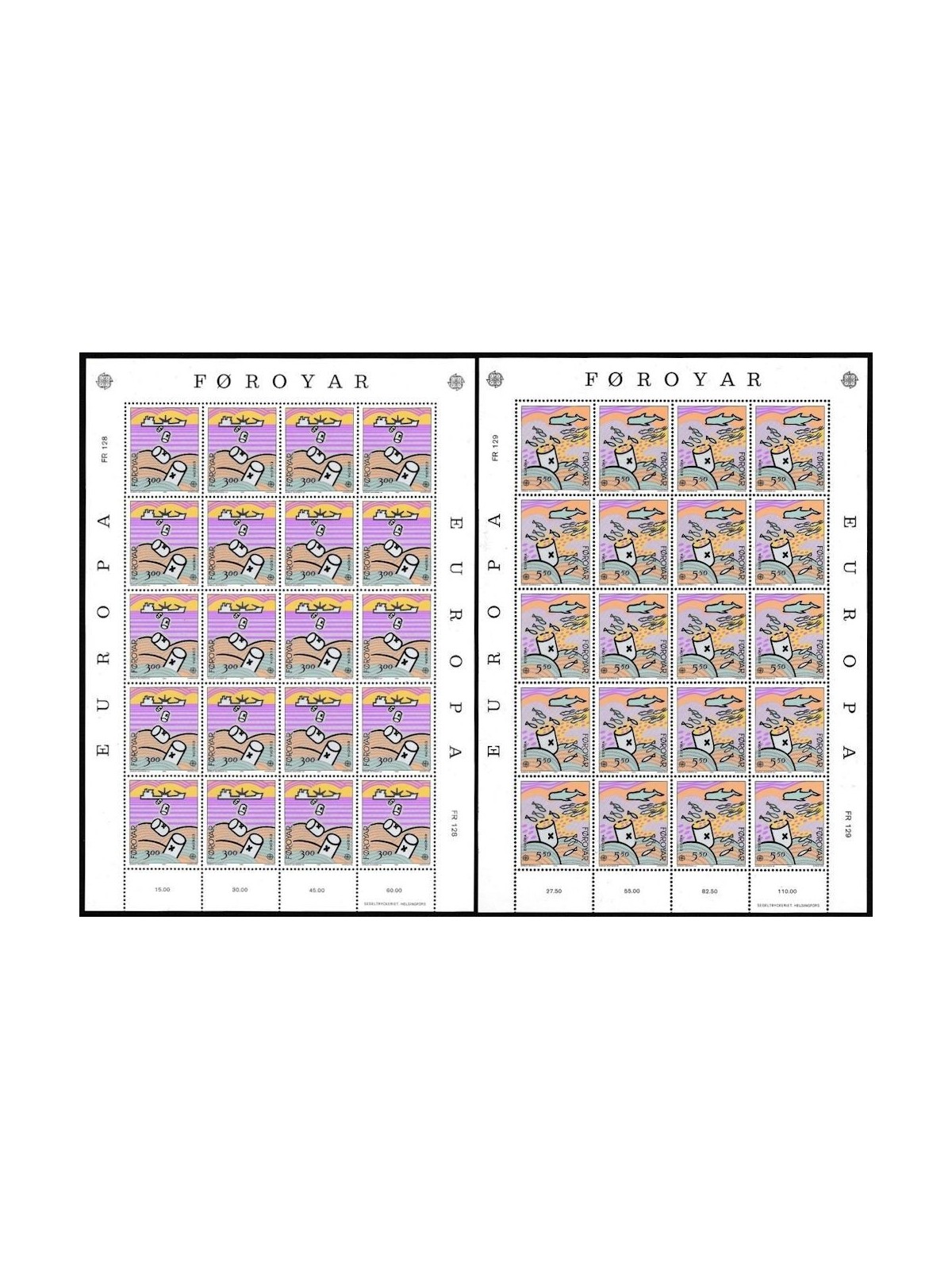 FAROERS 1986 Europe 2 m/s MNH**