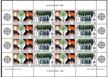 GRECIA 1986 Europa MF MNH**