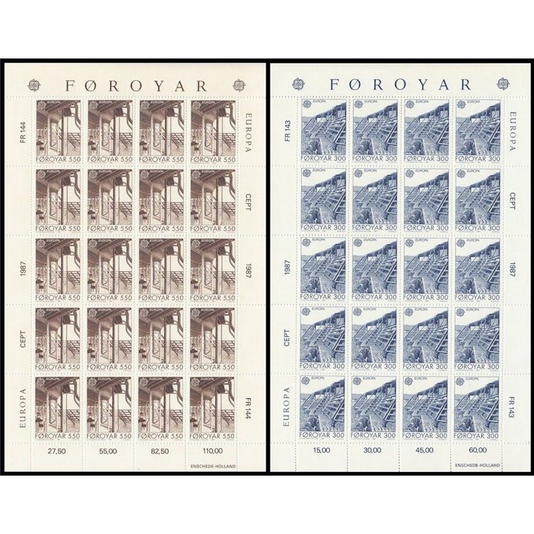 FAROERS 1987 Europe 2 m/s MNH**