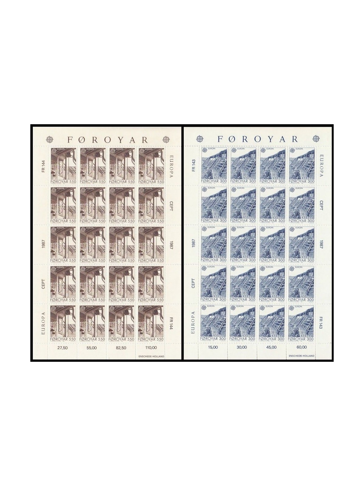 FAEROER 1987 Europa 2 MF MNH**