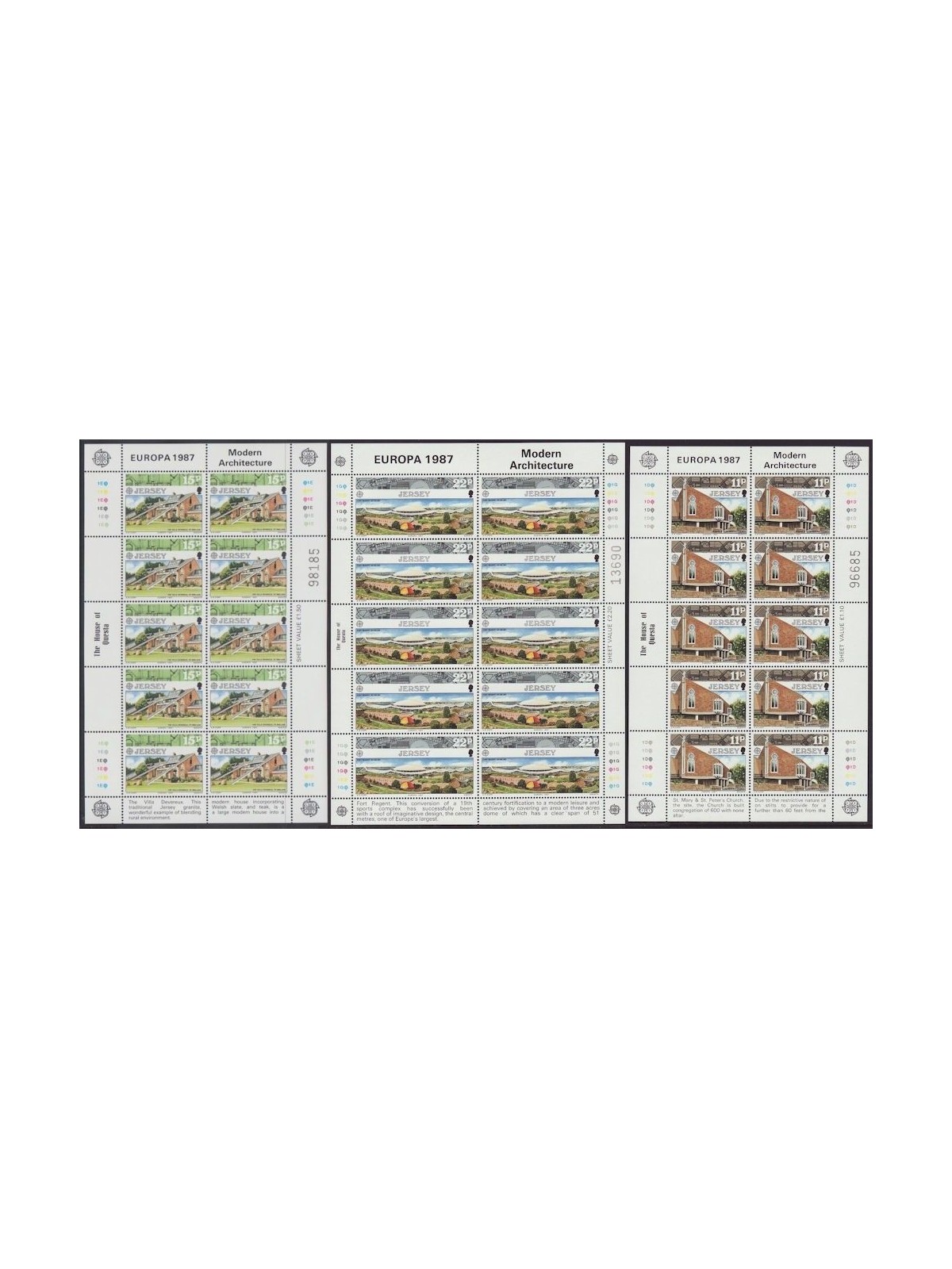 JERSEY 1987 Europa 3 MF MNH**