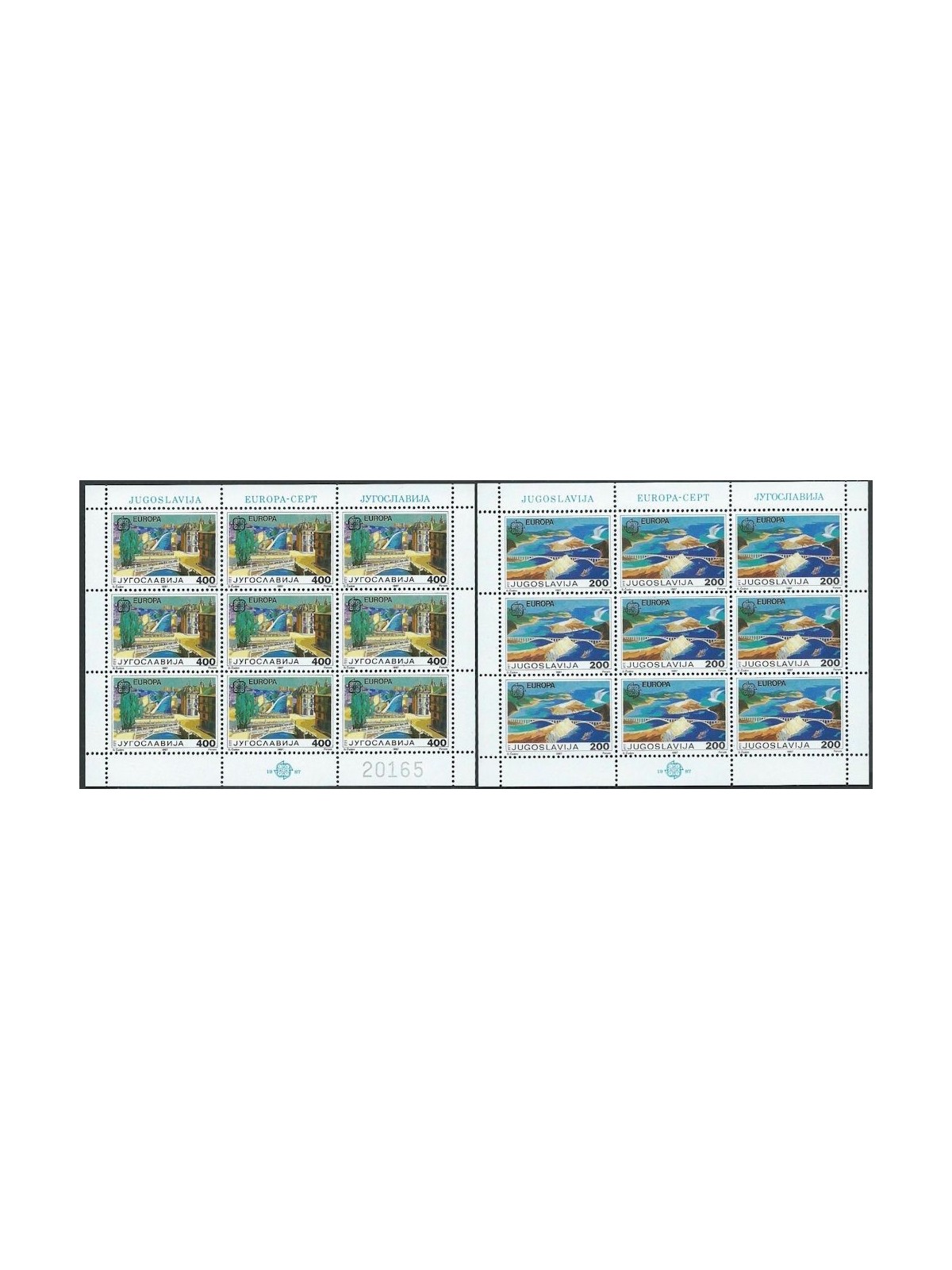 YUGOSLAVIA 1987 Europe 2 m/s MNH**