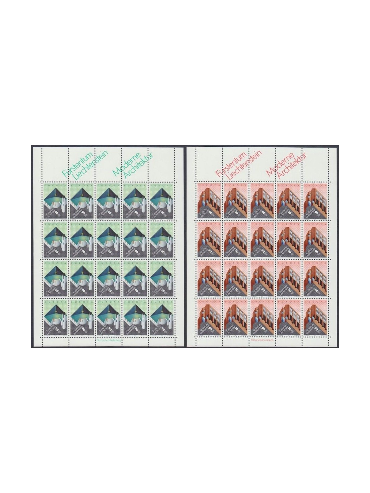 LIECHTENSTEIN 1987 Europe 2 m/s MNH**