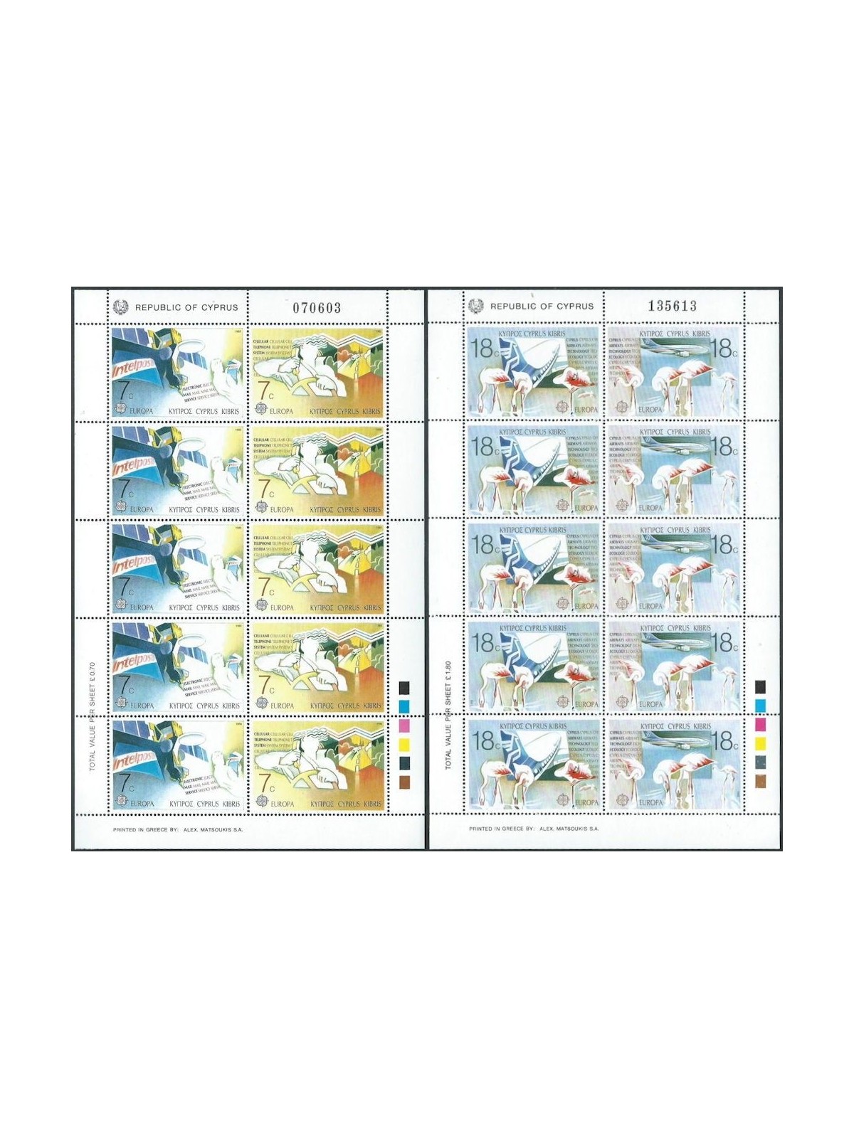 CYPRUS 1988 Europe 2 m/s MNH**