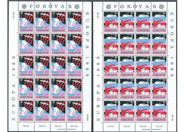 FAROERS 1988 Europe 2 m/s MNH**