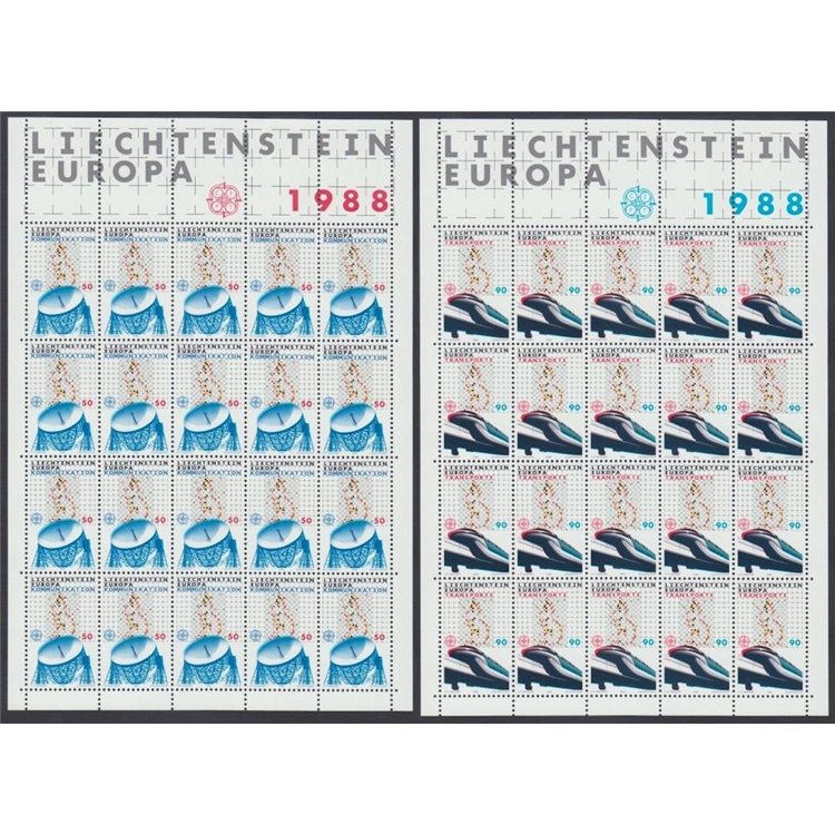 LIECHTENSTEIN 1988 Europe 2 m/s MNH**