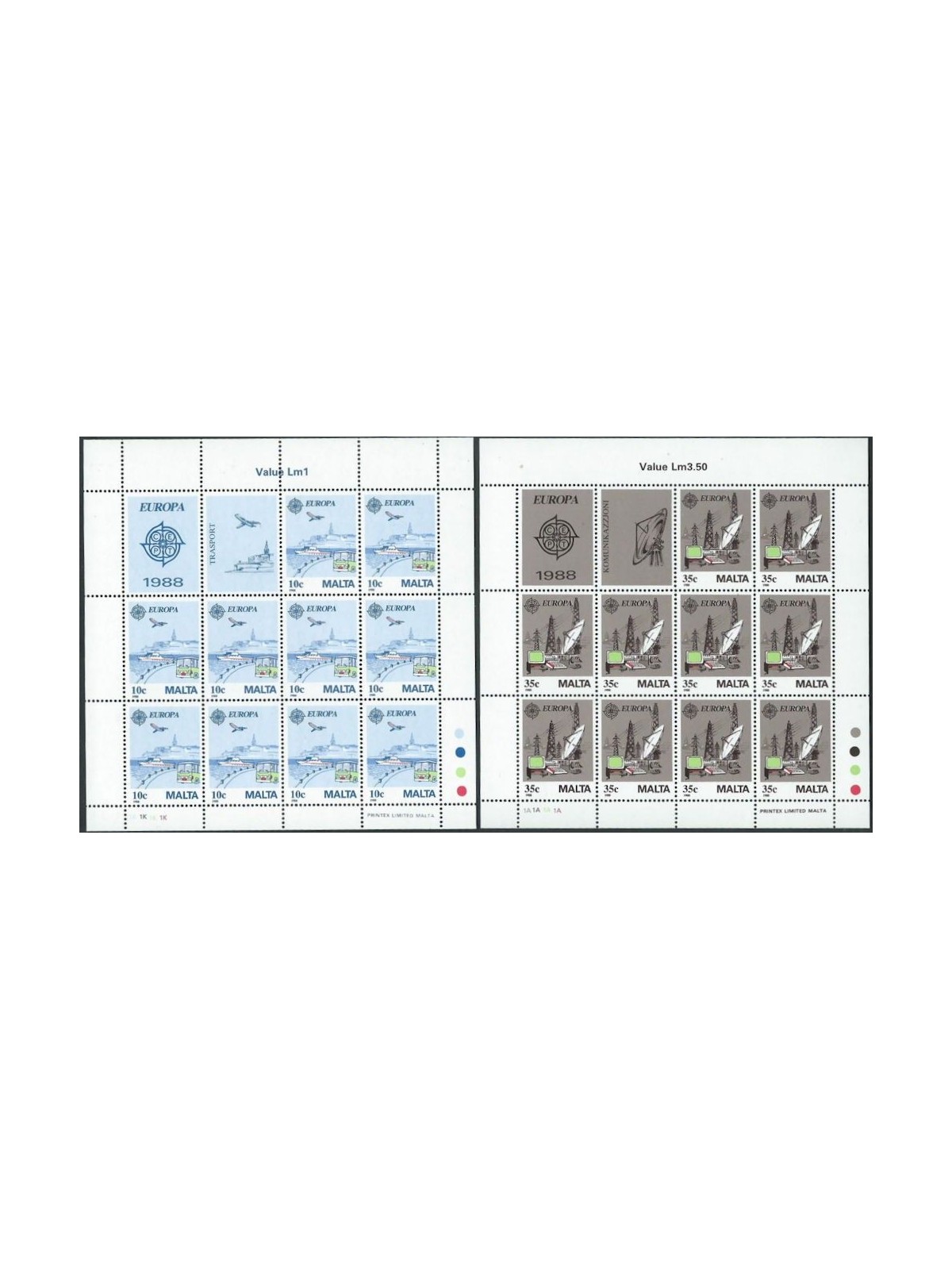 MALTA 1988 Europa 2 MF MNH**