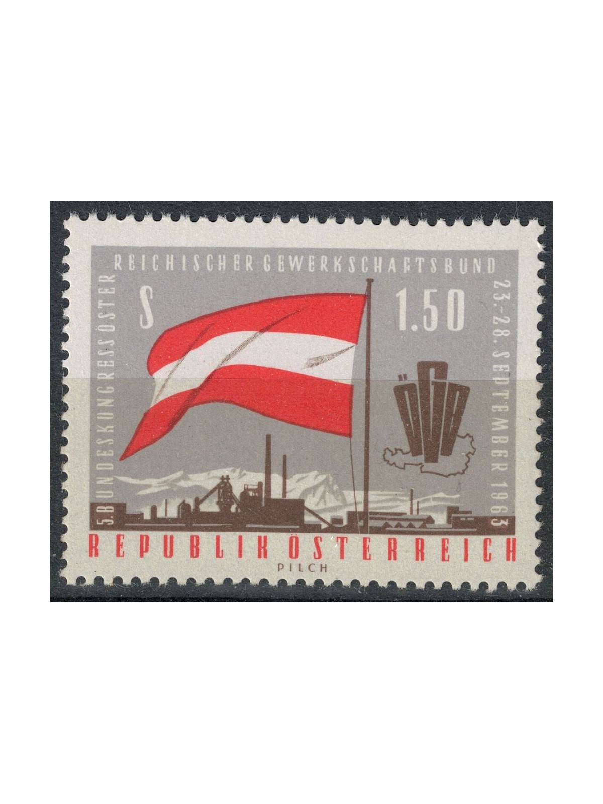 AUSTRIA 1963 Congresso dei sindacati MNH**