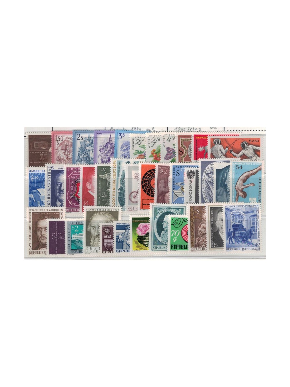AUSTRIA 1974 Annata completa 37v MNH**