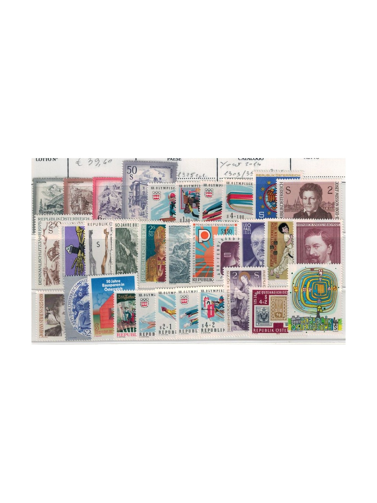 AUSTRIA 1975 Annata completa 32v MNH**