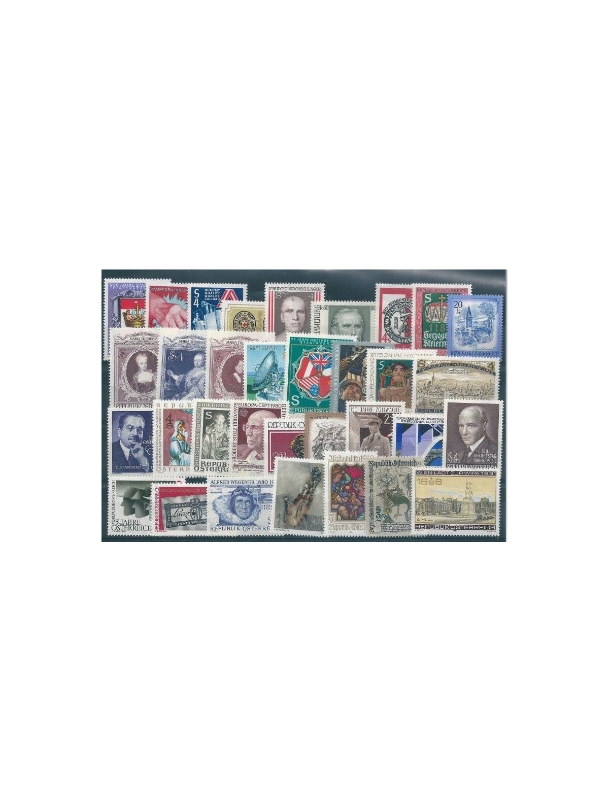 AUSTRIA 1980 Annata completa 33v MNH**