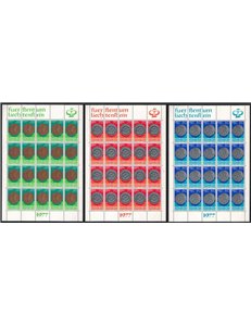 LIECHTENSTEIN 1977 Coins and medals 3 m/s MNH**