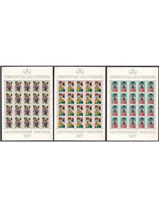 LIECHTENSTEIN 1977 National Costumes 3 m/s MNH**