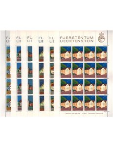 LIECHTENSTEIN 1978 Edifici caratteristici (2) 6 MF MNH**