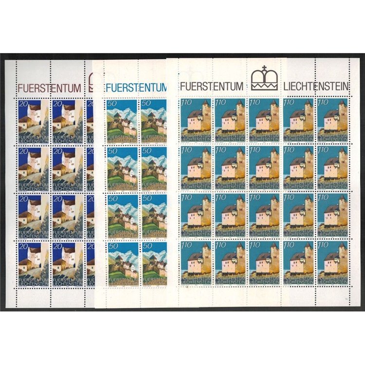 LIECHTENSTEIN 1986 Vaduz Castle 3 m/s MNH**
