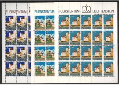 LIECHTENSTEIN 1986 Vaduz Castle 3 m/s MNH**