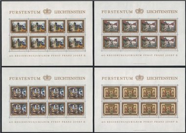 LIECHTENSTEIN 1978 Principe Francesco Giuseppe II 4 MF MNH**