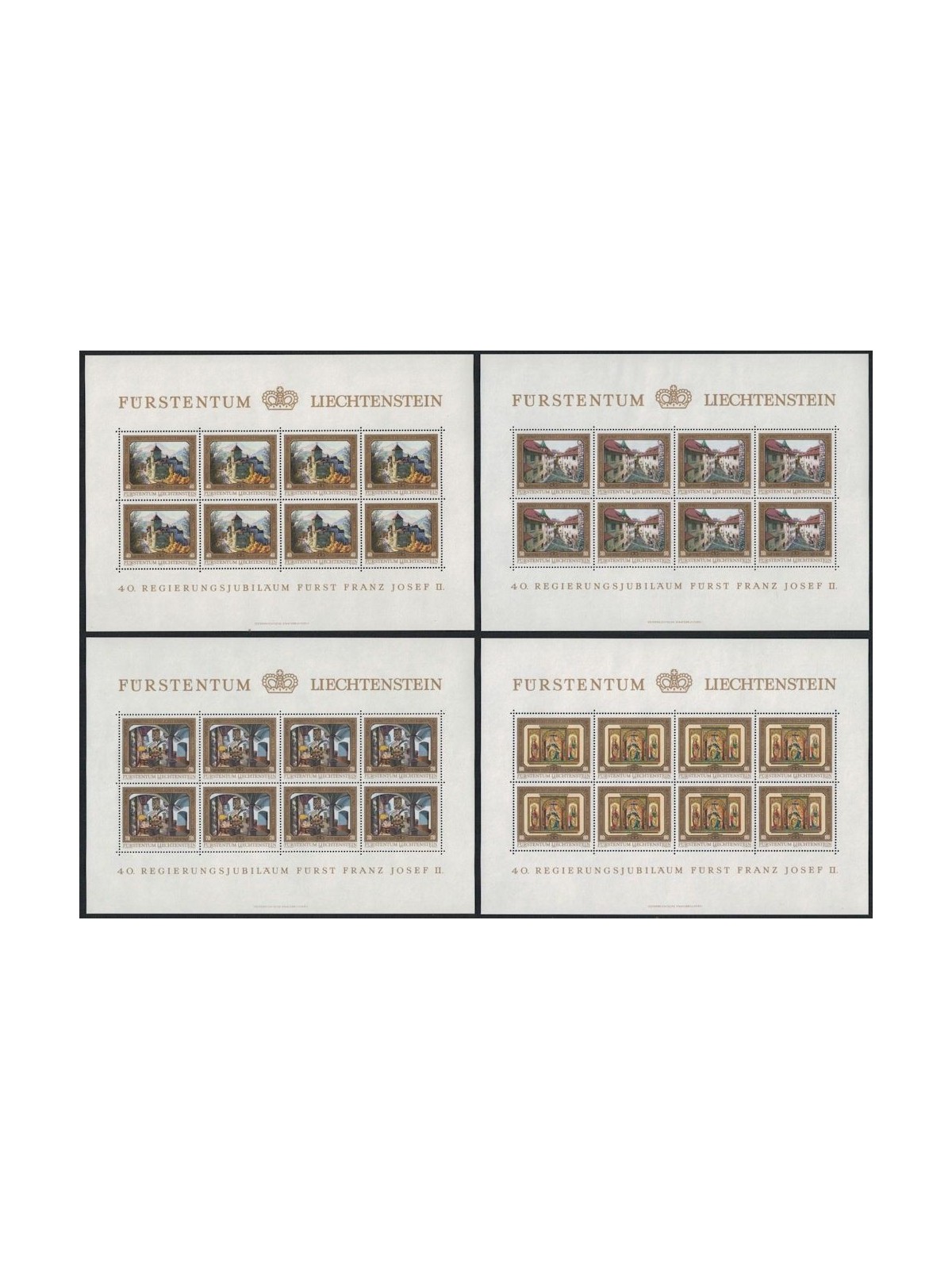 LIECHTENSTEIN 1978 Principe Francesco Giuseppe II 4 MF MNH**
