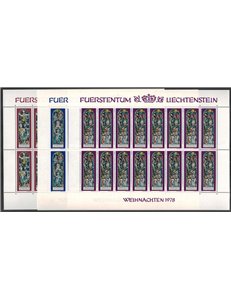 LIECHTENSTEIN 1978 Natale 3 MF MNH**