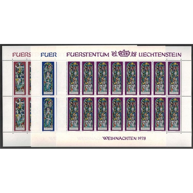 LIECHTENSTEIN 1978 Natale 3 MF MNH**