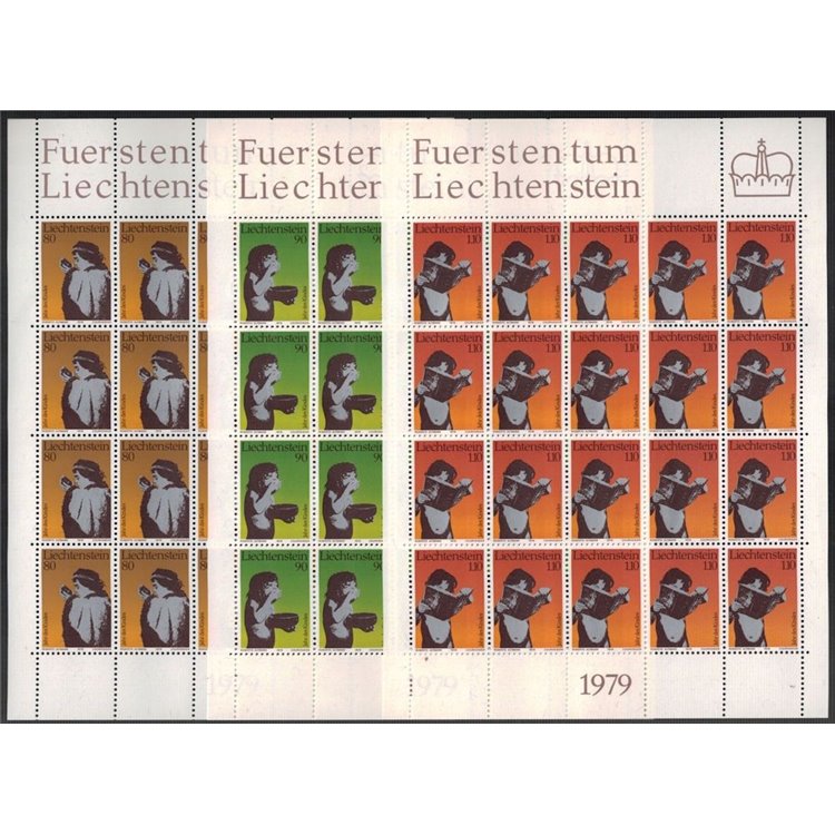 LIECHTENSTEIN 1979 Anno del fanciullo 3 MF MNH**