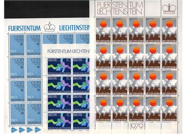 LIECHTENSTEIN 1979 Avvenimenti ed anniversari 3 MF MNH**