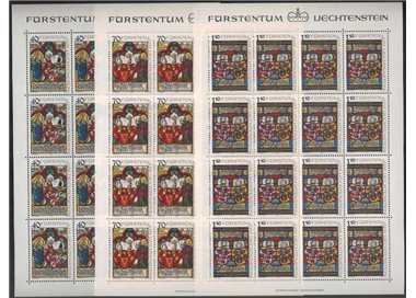 LIECHTENSTEIN 1979 Stained glass with coats of arms 3 m/s MNH**
