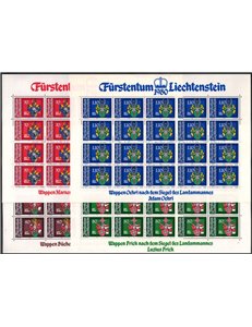 LIECHTENSTEIN 1980 Stemmi di Landammanni 4 MF MNH**