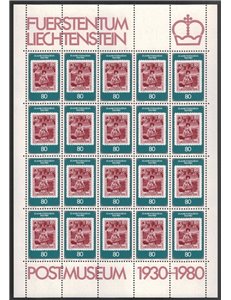 LIECHTENSTEIN 1980 Museo Postale di Vaduz MF MNH**