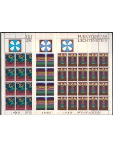 LIECHTENSTEIN 1980 Natale 3 MF MNH**