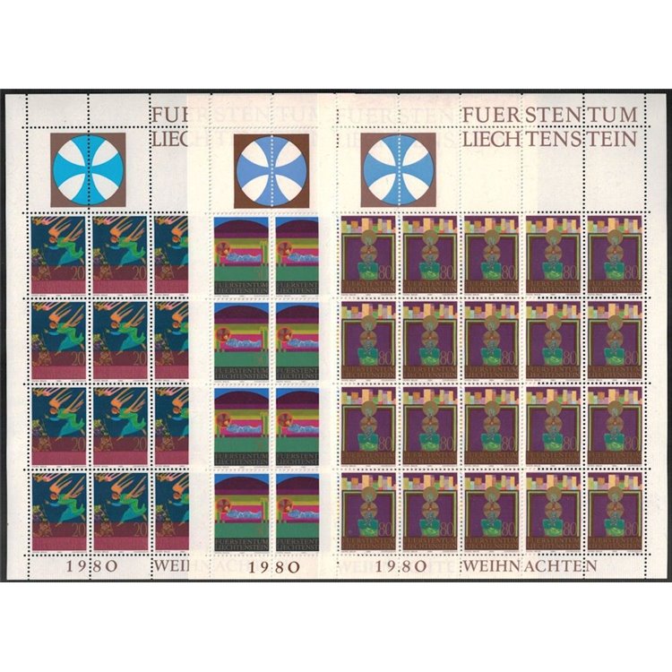 LIECHTENSTEIN 1980 Christmas 3 m/s MNH**