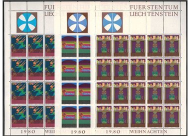 LIECHTENSTEIN 1980 Christmas 3 m/s MNH**