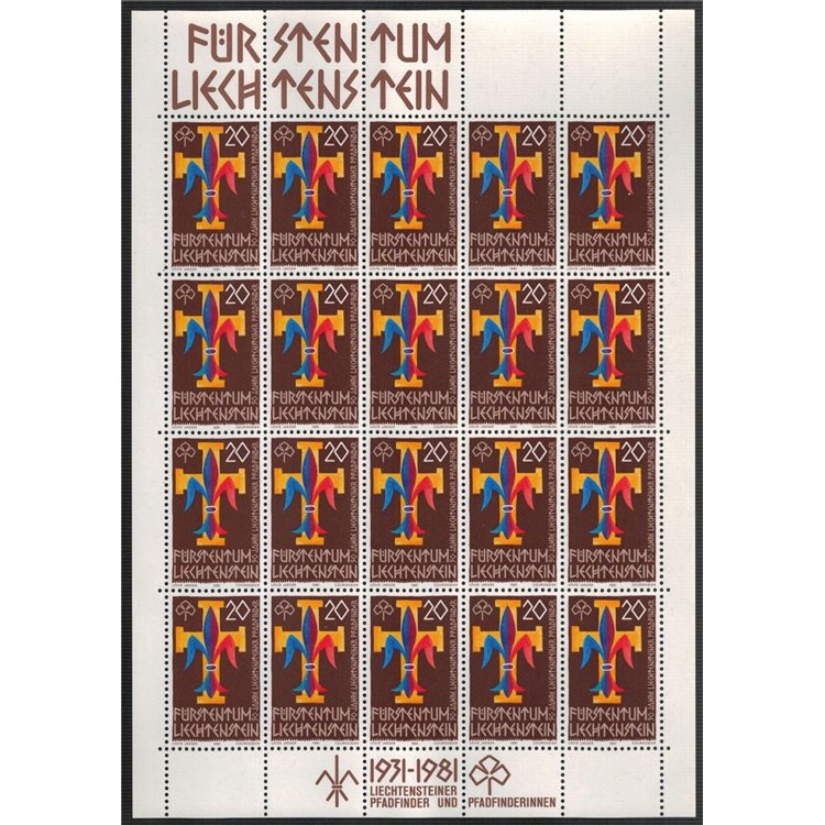 LIECHTENSTEIN 1981 Fiftieth Anniversary of the Scouts m/s MNH**