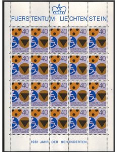 LIECHTENSTEIN 1981 Year of the Handicapped m/s MNH**