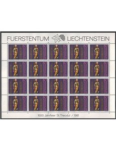 LIECHTENSTEIN 1981 San Teodulo m/s MNH**